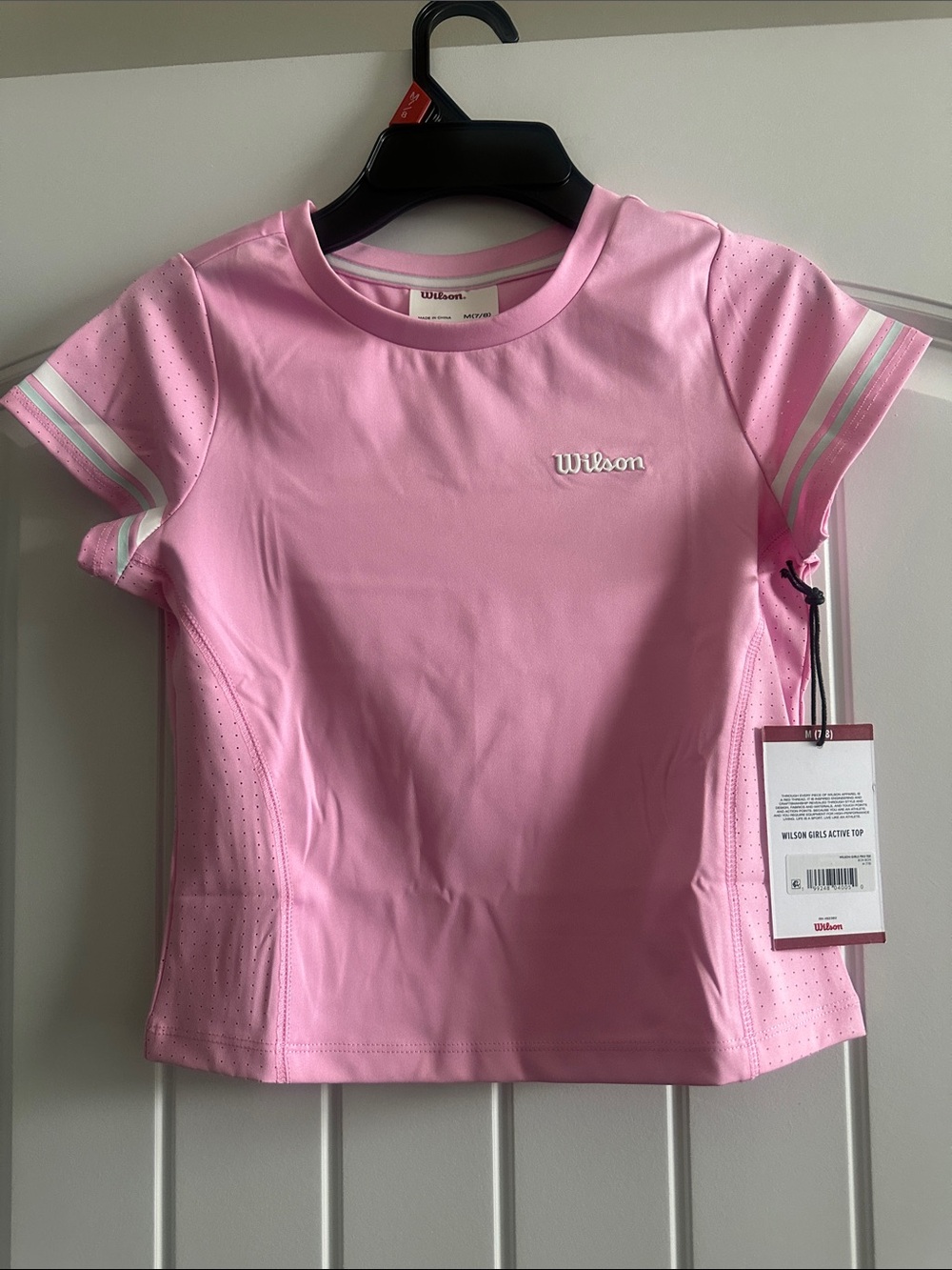Wilson Pink Short-Sleeve Girls' Athletic Tee